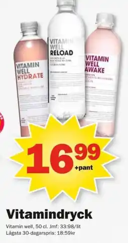 Pekås Vitamin well Vitamindryck erbjuda