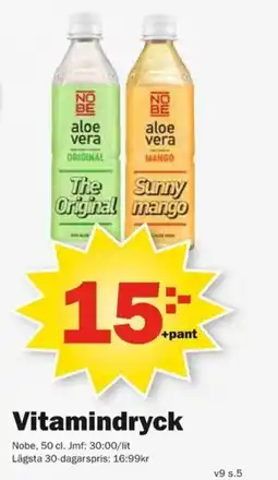 Pekås Nobe Vitamindryck erbjuda