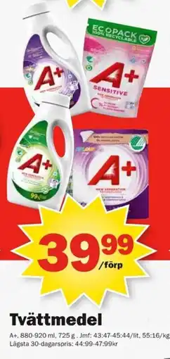 Pekås A+ Tvättmedel erbjuda