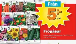 Pekås Fröpåsar erbjuda