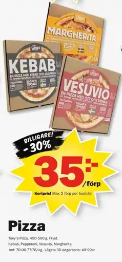Pekås Tony's Pizza erbjuda