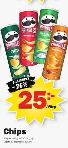 Pekås Pringles Chips erbjuda
