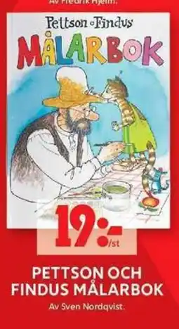 ICA Maxi Pettson och Findus målarbok erbjuda