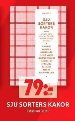 ICA Maxi SJU sorters kakor erbjuda