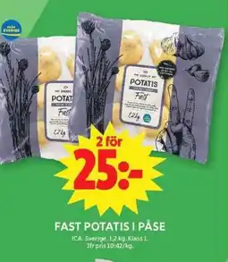 ICA Maxi ICA Fast potatis i påse erbjuda