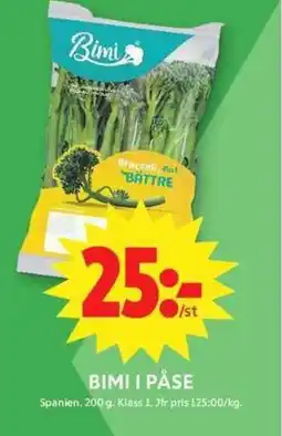 ICA Maxi Bimi i påse erbjuda