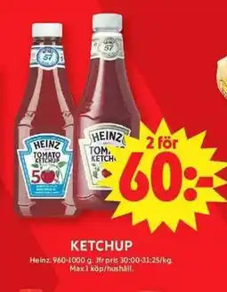 ICA Maxi HEINZ Ketchup erbjuda
