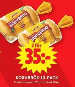 ICA Maxi Korvbröd 10-pack erbjuda