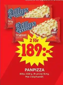 ICA Maxi Billys Panpizza erbjuda