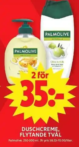 ICA Maxi PALMOLIVE Duschcreme, flytande tvål erbjuda