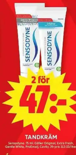 ICA Maxi SENSODYNE Tandkräm erbjuda