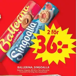 ICA Maxi Ballerina, Singoalla erbjuda