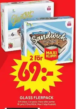 ICA Maxi SIA Glass flerpack erbjuda