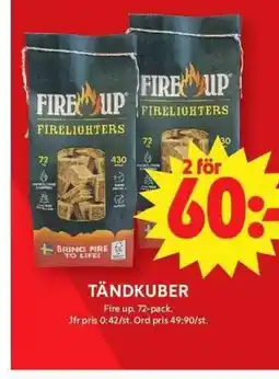 ICA Maxi FIRE UP Tändkuber erbjuda