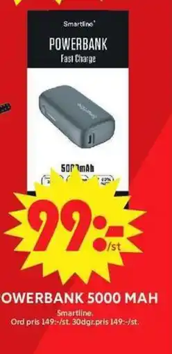 ICA Maxi Smartline Powerbank 5000 mah erbjuda