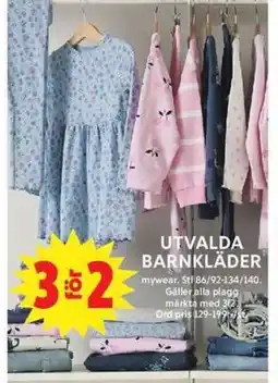ICA Maxi Utvalda barnkläder erbjuda