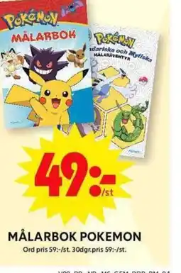 ICA Maxi Målarbok Pokemon erbjuda