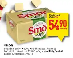 Willys Hemma Smör erbjuda
