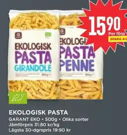 Willys Hemma GARANT Ekologisk pasta erbjuda