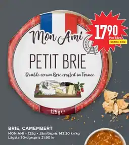 Willys Hemma Mon Ami Brie, camembert erbjuda