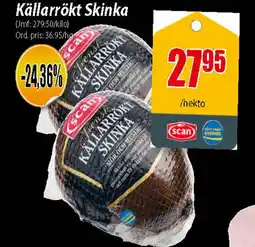 Extra Mjällby Stormarknad Källarrökt skinka erbjuda