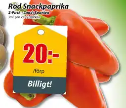 Extra Mjällby Stormarknad Röd snackpaprika erbjuda