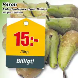 Extra Mjällby Stormarknad Päron erbjuda