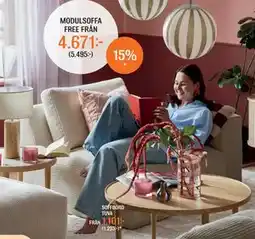 Mio MODULSOFFA FREE erbjuda