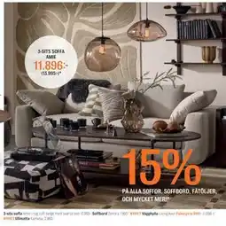 Mio 3-SITS SOFFA AMIE erbjuda