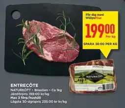 Willys ENTRECÔTE, Medlemspris erbjuda