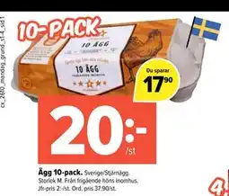 Coop Extra Ägg 10-pack erbjuda