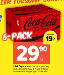Coop Extra Läsk 6-pack erbjuda