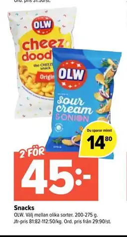 Coop Extra Snacks erbjuda