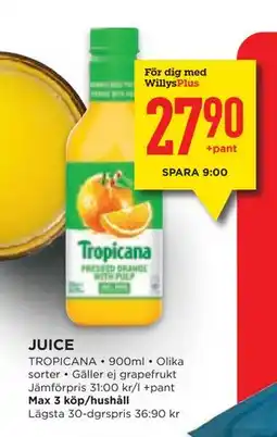 Willys JUICE, Medlemspris erbjuda