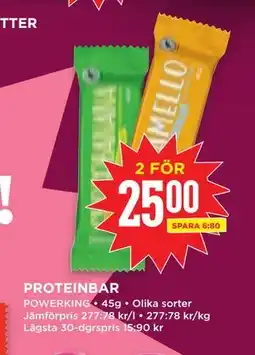 Willys PROTEINBAR erbjuda