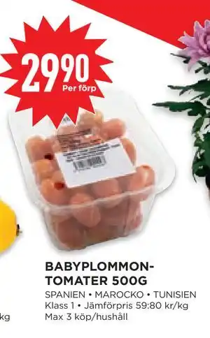 Willys Hemma BABYPLOMMONTOMATER 500G erbjuda