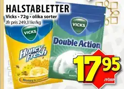 Matvärlden Tensta VICKS Halstabletter erbjuda