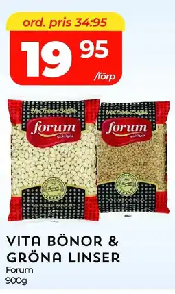 Matrix Butikerna FORUM Vita bönor & gröna linser erbjuda