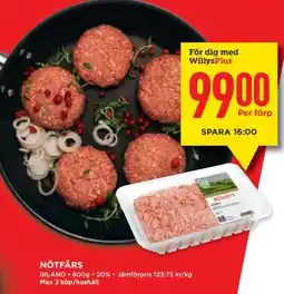 Willys Nötfärs erbjuda