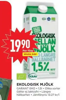 Willys EKOLIGISK MJÖLK erbjuda