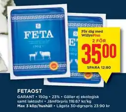 Willys Fetaost erbjuda