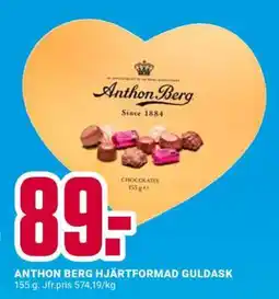 ÖoB Anthon berg hjärtformad guldask erbjuda