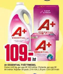 ÖoB A+ ESSENTIAL TVÄTTMEDEL erbjuda