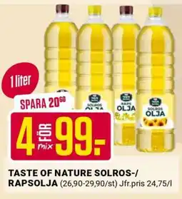 ÖoB TASTE OF NATURE SOLROS-/RAPSOLJA erbjuda