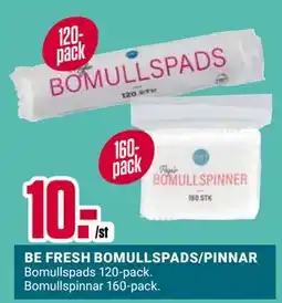 ÖoB BE FRESH BOMULLSPADS/PINNAR erbjuda