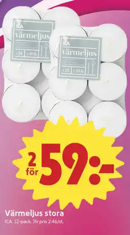 ICA Nära ICA Värmeljus stora erbjuda