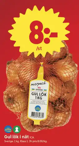 ICA Nära ICA Gul lök i nät erbjuda