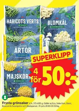 ICA Supermarket ICA Frysta grönsaker erbjuda