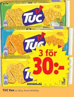 ICA Supermarket LU Tuc kex erbjuda