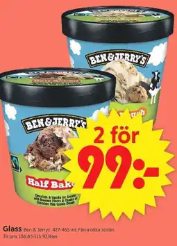 ICA Supermarket BEN & JERRY'S Glass erbjuda